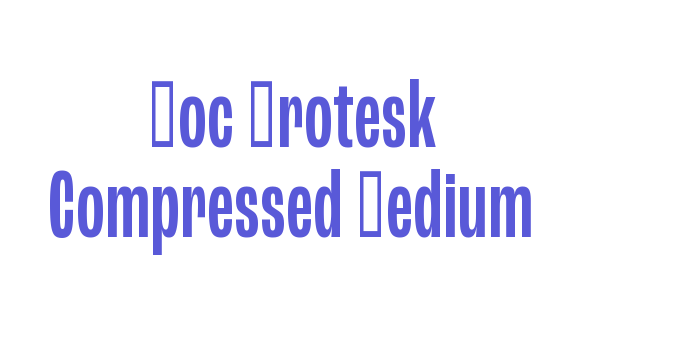 Roc Grotesk Compressed Medium Font