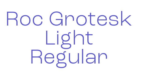 Roc Grotesk Light Regular Font Download