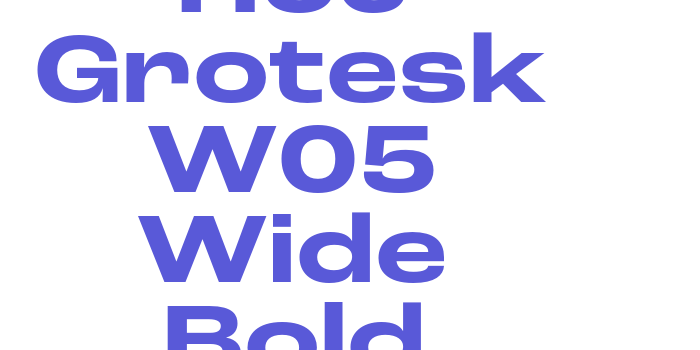 Roc Grotesk W05 Wide Bold Font