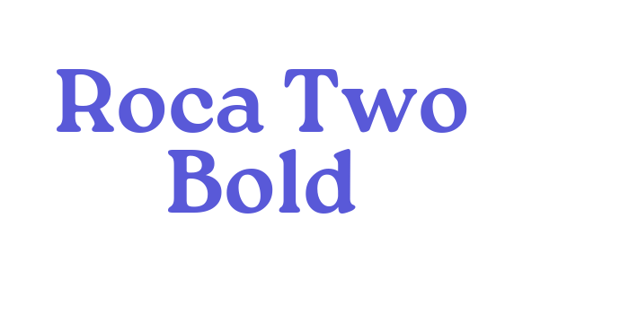 Roca Two Bold Font