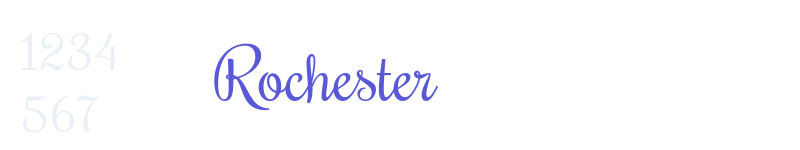 Rochester-related font