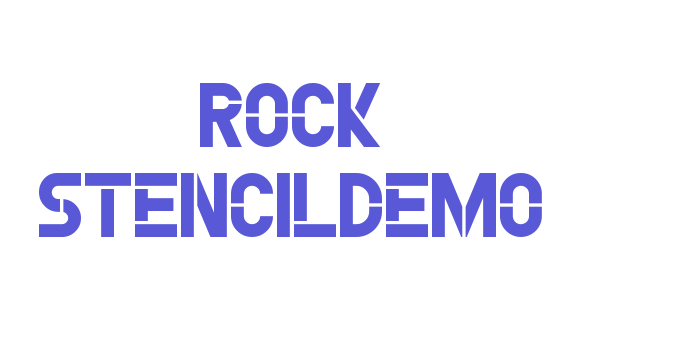 Rock StencilDemo Font