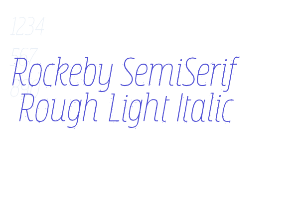 Rockeby SemiSerif Rough Light Italic Font Download