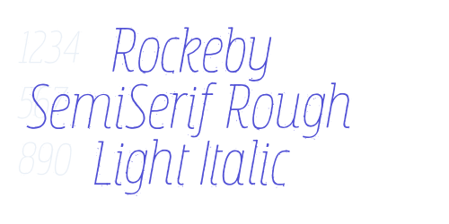 Rockeby SemiSerif Rough Light Italic-font-download