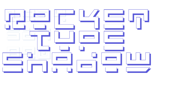 Rocket Type Shadow font