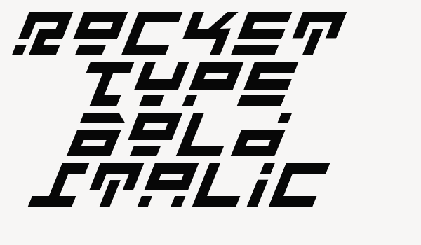 Rocket Type Bold Italic Font