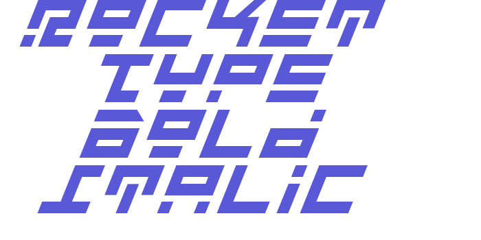 Rocket Type Bold Italic Font Download