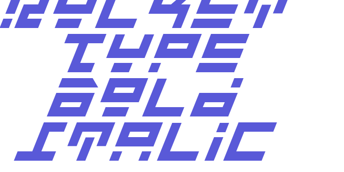 Rocket Type Bold Italic Font