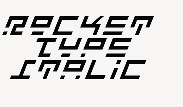 Rocket Type Italic Font