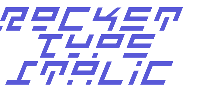 Rocket Type Italic Font