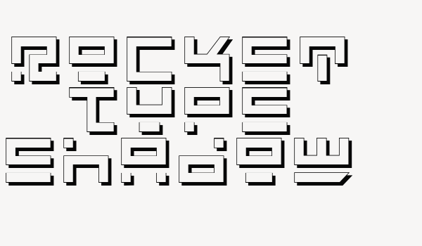 Rocket Type Shadow Font