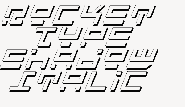 Rocket Type Shadow Italic Font