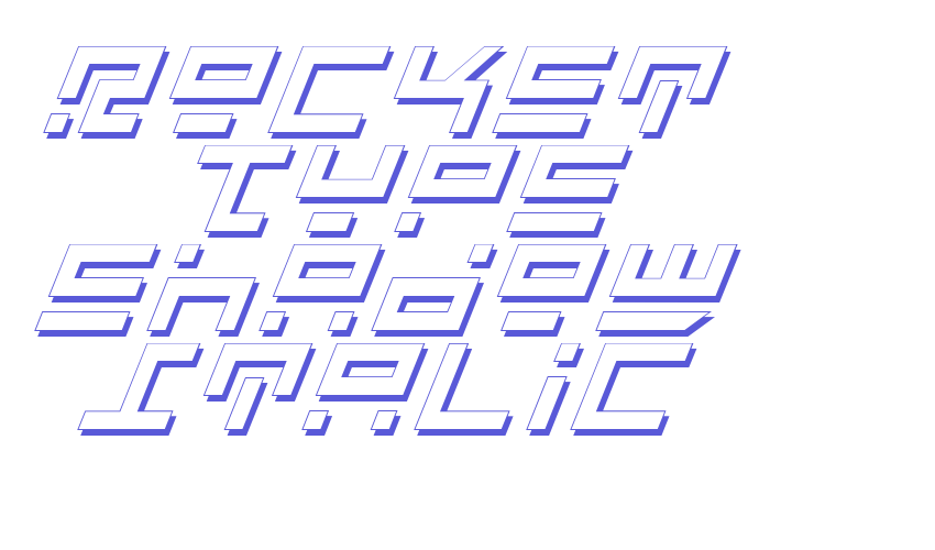 Rocket Type Shadow Italic Font