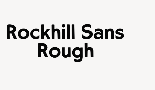 Rockhill Sans Rough Font