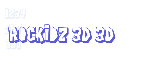 Rockidz 3D 3D font free