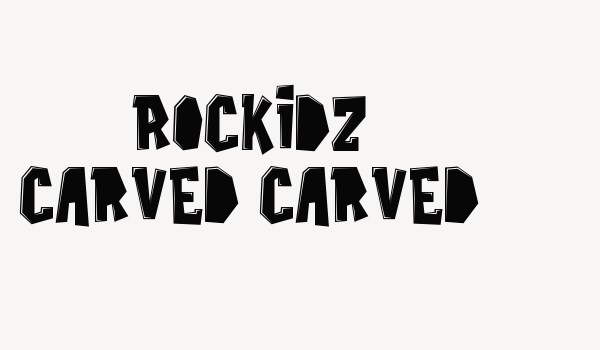 Rockidz Carved Carved Font