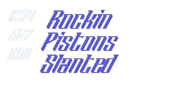 Rockin Pistons Slanted font free