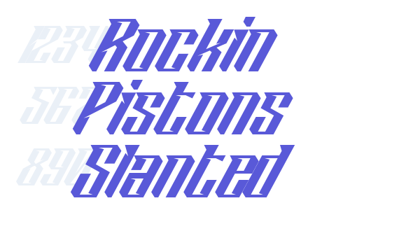 Rockin Pistons Slanted font free