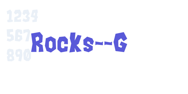 Rocks__G font