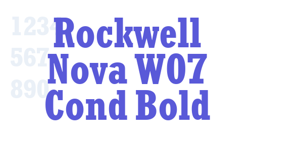 Rockwell Nova W07 Cond Bold font free