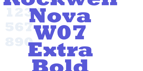 Rockwell Nova W07 Extra Bold font free