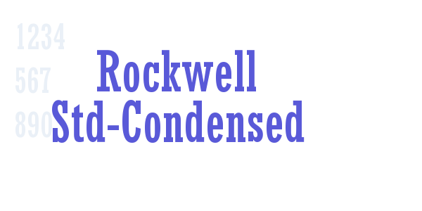 Rockwell Std-Condensed font free