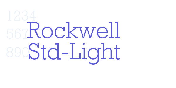 Rockwell Std-Light font free