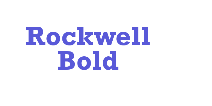 Rockwell Bold Font Download