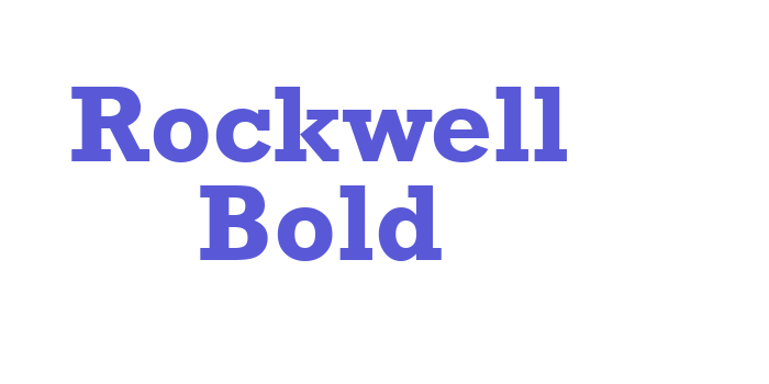 Rockwell Bold Font