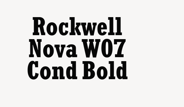 Rockwell Nova W07 Cond Bold Font