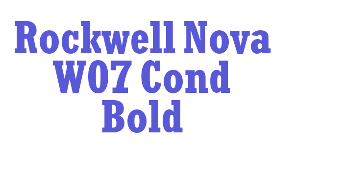 Rockwell Nova W07 Cond Bold Font Download