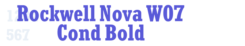 Rockwell Nova W07 Cond Bold-related font