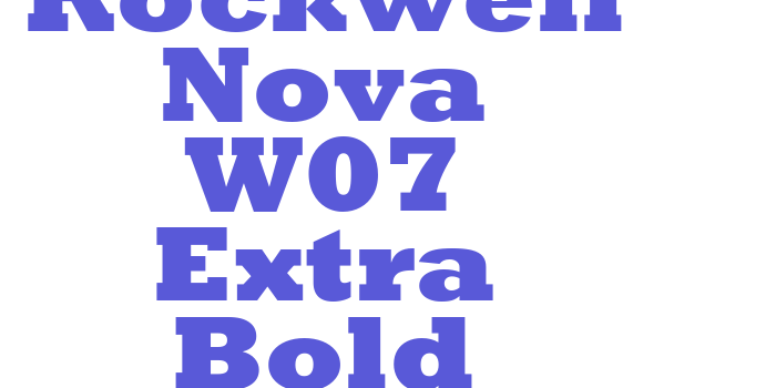 Rockwell Nova W07 Extra Bold Font Download