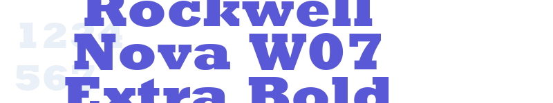 Rockwell Nova W07 Extra Bold-related font