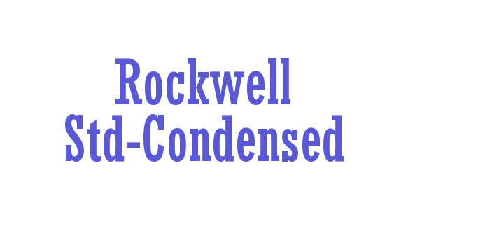 Rockwell Std-Condensed Font Download