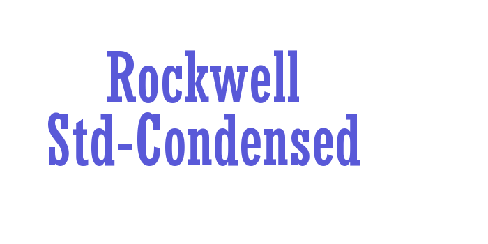 Rockwell Std-Condensed Font