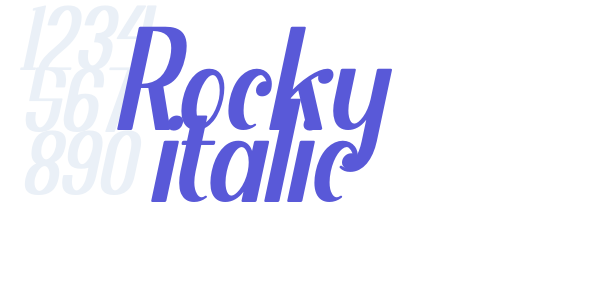 Rocky italic font free