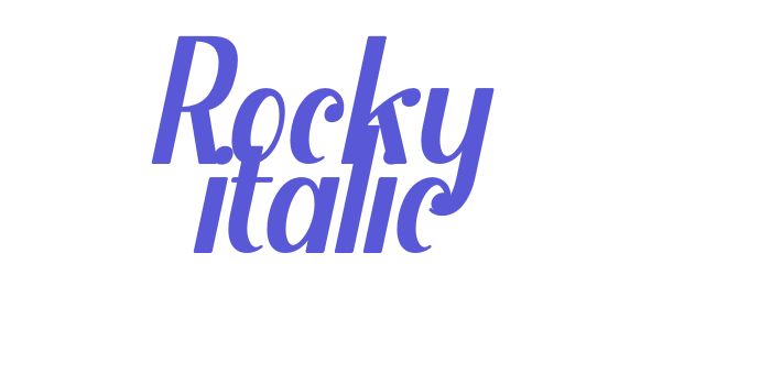 Rocky italic Font Download