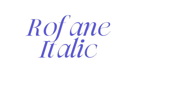 Rofane Italic Font