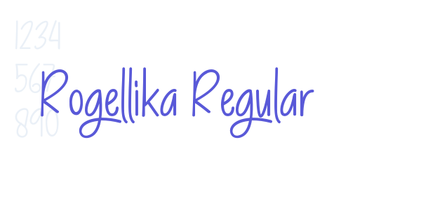 Rogellika Regular font free