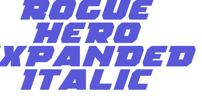 Rogue Hero Expanded Italic Font Download