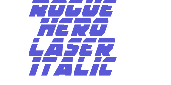 Rogue Hero Laser Italic Font Download