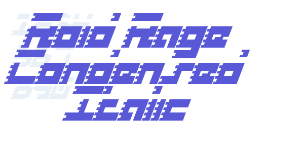 Roid Rage Condensed Italic font free