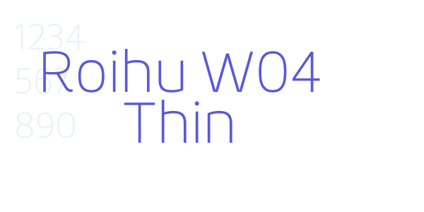 Roihu W04 Thin font