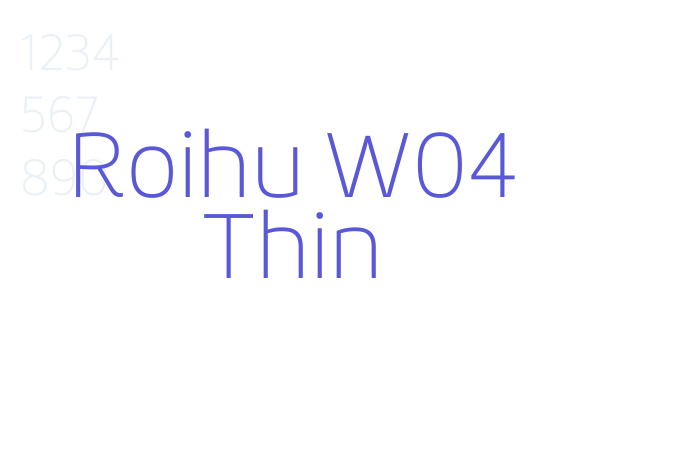 Roihu W04 Thin font