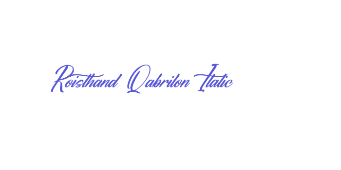 Roisthand Qabrilon Italic Font Download