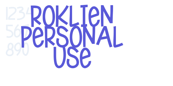 Roklien Personal Use font free