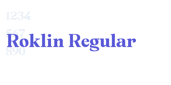 Roklin Regular font free