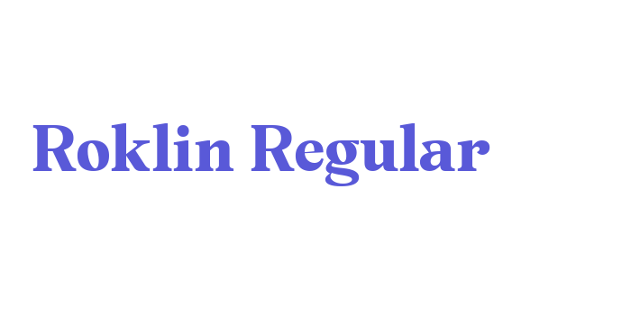 Roklin Regular Font Download