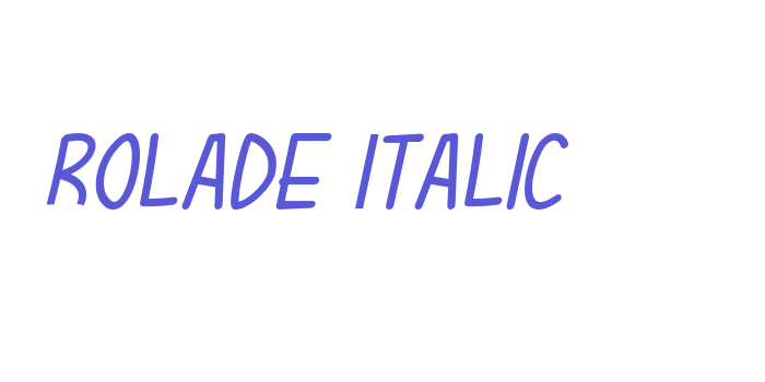 Rolade Italic Font